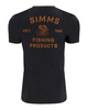 Simms Stacked Bass T-Shirt Charcoal Heather - koszulka wędkarska