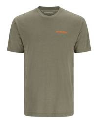 Simms Bass Outline T-Shirt Military Heather L