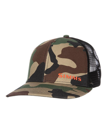 Simms ID Trucker CX Woodland Camo - czapka wędkarska z daszkiem