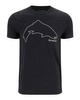 Simms Trout Outline T-Shirt Dark Gunmetal Heather 