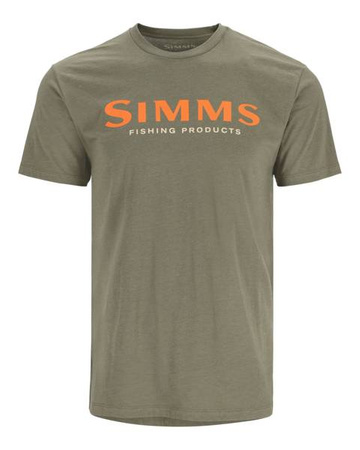 Simms Logo T-Shirt Military Heather - koszulka wędkarska