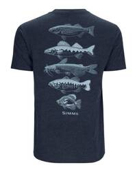 Simms Species T-Shirt Navy Heather - koszulka wędkarska