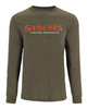 Simms Logo Shirt LS Loden Heather 3XL