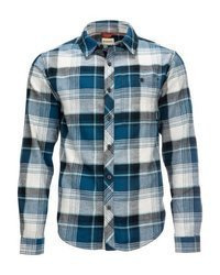 Simms Dockwear Cotton Flannel Atl Celadon Plaid XL