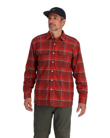 Simms Coldweather Shirt Cutty Red Asym Ombre Plaid
