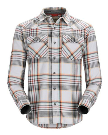 Simms Santee Flannel Strl/Clay/Carbon Neo Pld - koszula flanelowa z bawełny organicznej
