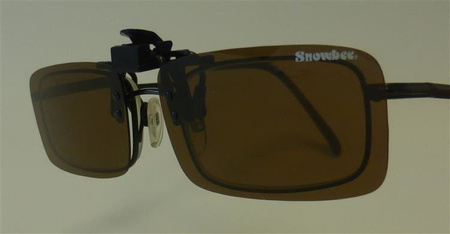 Snowbee CLIP-ON, FLIP-UP SUNGLASSES - LARGE, AMBER LENS