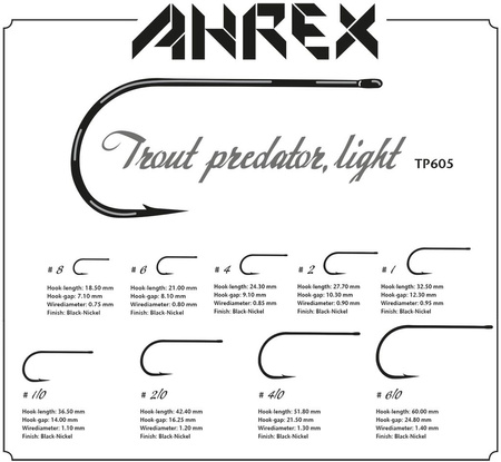 Ahrex TP605 – TROUT PREDATOR STREAMER LIGHT #4/0