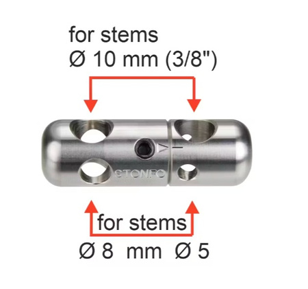 Stonfo Angle Joint - przegub ze stali nierdzewnej z regulacją kąta