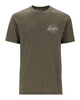 Simms Circle Lockup T-Shirt Military Heather - koszulka wędkarska