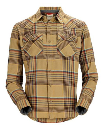 Simms Santee Flannel Camel/Navy/Clay Neo Plaid M