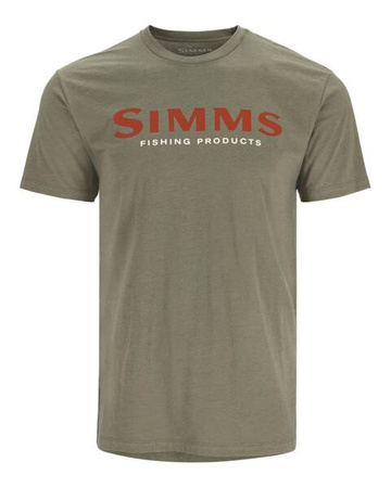 Simms Logo T-shirt Simms Orange/Military Heather XL