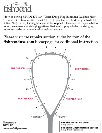 Fishpond Nomad Replacement Rubber Net - 19" Black Extra Deep Black - zapasowa siatka do podbieraka