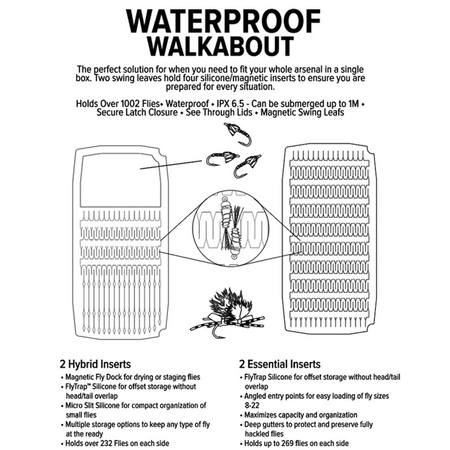 Umpqua UPG Silicone Walkabout Water Proof - Large Claret - pudełko muchowe