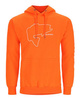 Simms Bass Outline Hoody Neon Orange - bluza wędkarska z kapturem