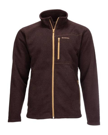 Simms Rivershed Full Zip Mahogany - bluza polarowa z zamkiem
