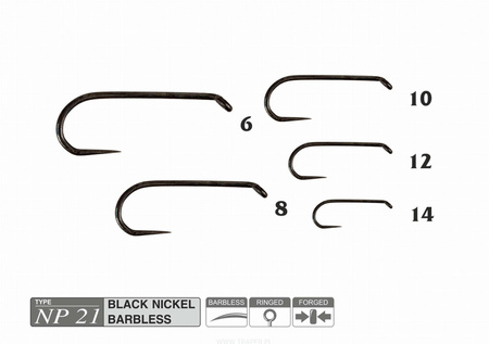Fly hooks Traper NP21 Hikara #12