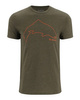 Simms Trout Outline T-Shirt Loden Heather L