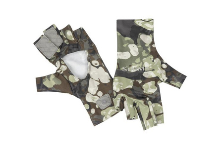 Simms SolarFlex SunGlove Riparian Camo - rękawiczki wędkarskie z filtrem UV