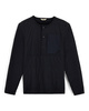 Simms Midstream Henley Black - bluza ocieplana