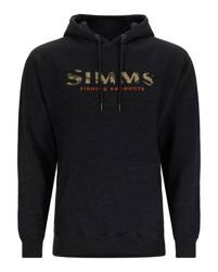 Simms Logo Hoody Charcoal Heather - bluza wędkarska z kapturem