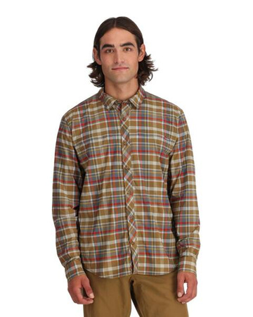 Simms BugStopper Shirt Plaid Simms Chestnut Multi Plaid M