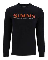 Simms Logo Shirt LS Jet Black M