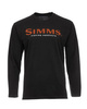 Simms Logo Shirt LS Black - koszulka wędkarska
