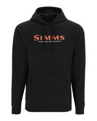 Simms Logo Hoody Black - bluza bawełniana z kapturem