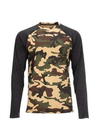 Simms Lightweight Baselayer Top CX Woodland Camo XXL