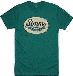 Simms Trout Wander T-Shirt Dark Teal Heather 3XL