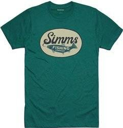 Simms Trout Wander T-Shirt Dark Teal Heather XL