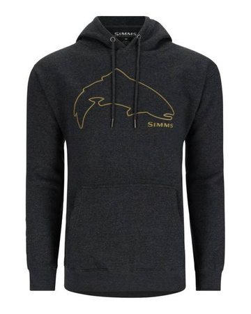 Simms Trout Outline Hoody Charcoal Heather 3XL