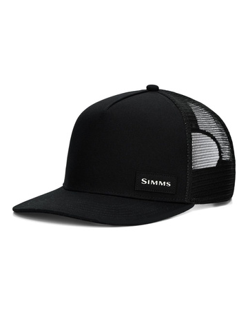 Simms High Crown Flatbill Black - czapka wędkarska z daszkiem