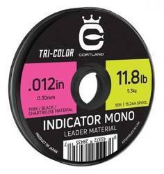 Cortland Indicator Mono Leader Material Tricolor - żyłka kolorowa do budowania przyponów