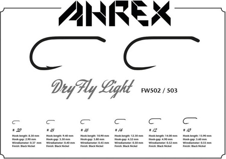 Ahrex FW503 Dry Fly Light Barbless 