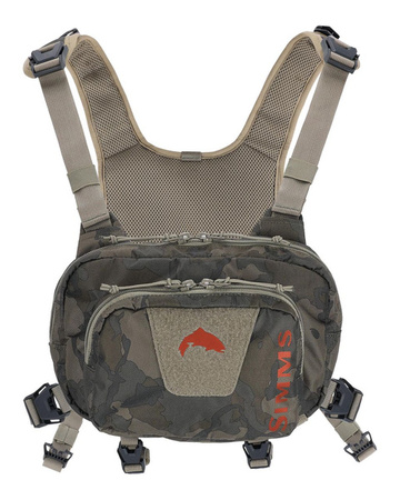Simms Tributary Hybrid Chest Pack Regimant Camo Olive Drab - torba piersiowa z plecakiem
