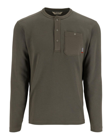 Simms Highline Henley Smokey Olive - ciepła koszulka z długim rękawem