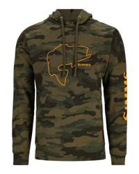 Simms Bass Outline Hoody Woodland Camo - bluza wędkarska z kapturem