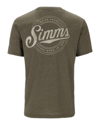 Simms Circle Lockup T-Shirt Military Heather - koszulka wędkarska