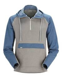 Simms Vermilion Hoody Steel Heather/Navy Heather - bluza z kapturem bawełniana