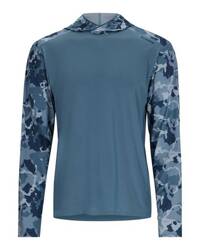 Simms BugStopper SolarFlex Hoody Neptune/Regiment Camo M