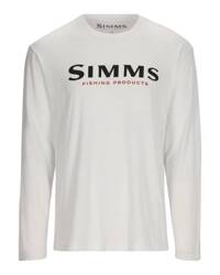 Simms Logo Shirt LS White