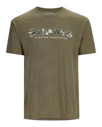Simms Logo T-shirt RC Dark Clover/Military Heather 3XL