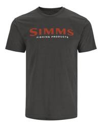Simms Logo T-shirt Simms Orange/Charcoal Heather