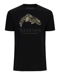 Simms Trout Regiment Camo Fill T-Shirt Black L