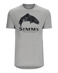 Simms Trout Regiment Camo Fill T-Shirt Cinder Heather L