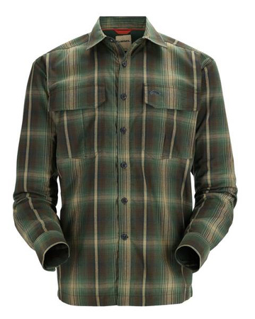 Simms Coldweather Shirt Forest Hickory Plaid M