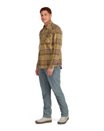 Simms Santee Flannel Camel/Navy/Clay Neo Plaid M