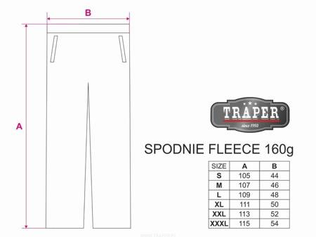Traper Spodnie Fleece 160g XL